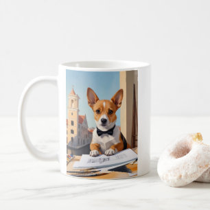 Taza De Café Encantador arquitecto de Corgi Perro Lover