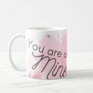 Taza De Café Encantador color rosa y texto para el amor.