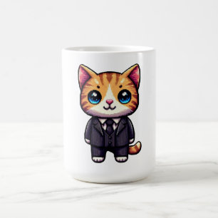 Taza De Café Encantador Ejecutivo de Gato