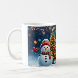 Taza De Café "Encantador encanto invernal: Árboles navideños y