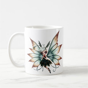 Taza De Café Encantador Guardián Hada en Bosque Mágico