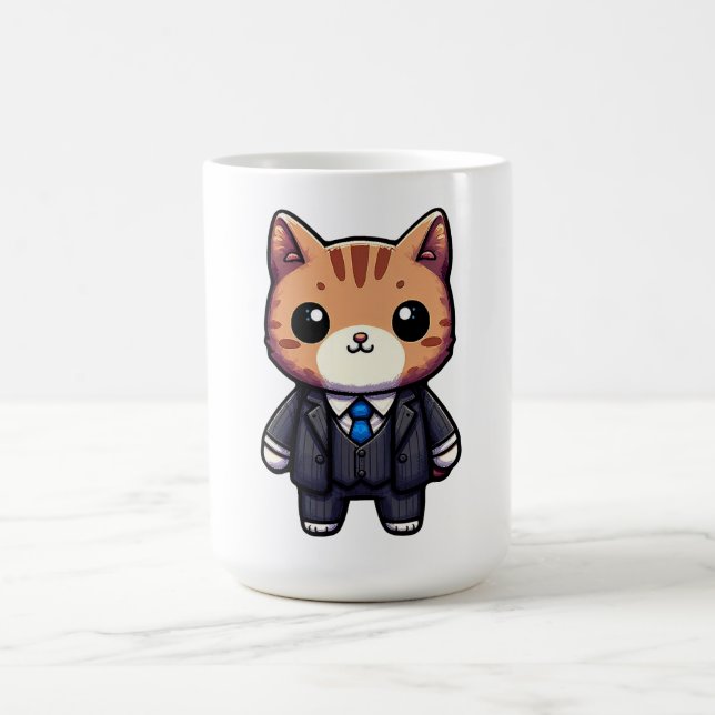 Taza De Café Encantador jefe gato (Centro)
