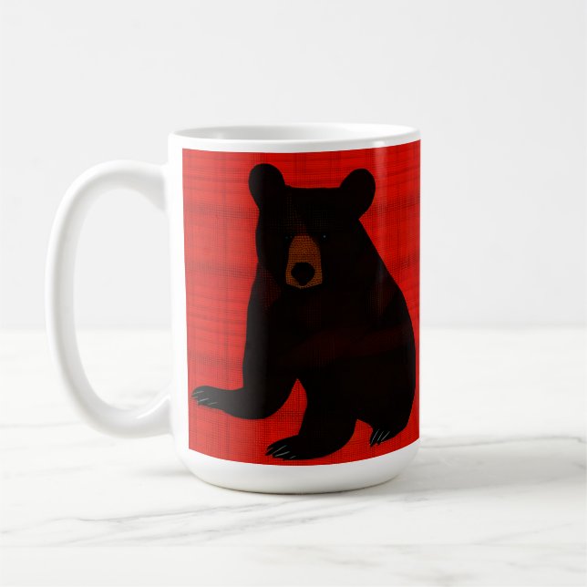 Taza De Café Encantador libro de historias: cubo de oso negro (Izquierda)