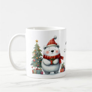 Taza De Café Encantador oso polar Feliz Navidad