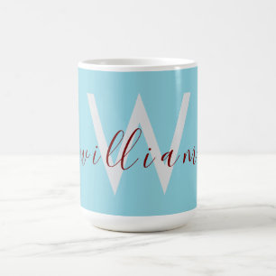 Taza De Café Encantador Robin Egg Blue Mug con nombre personali