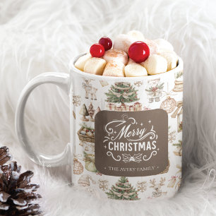 Taza De Café Encantadora escena de invierno personalizada