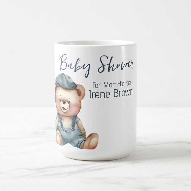 Taza De Café Encantadora peluca personalizada de Baby Shower (Centro)