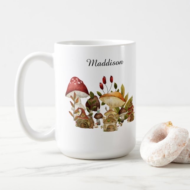 Taza De Café Encantamiento de los hongos (Con donut)