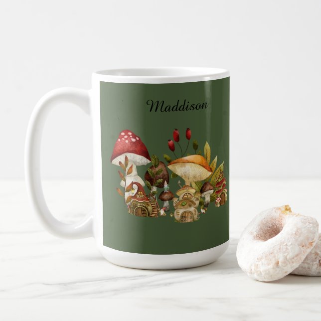 Taza De Café Encantamiento de los hongos (Con donut)