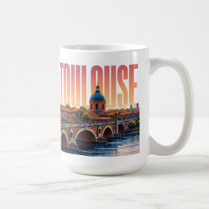 Taza De Café Encanto de la Ciudad Rosa de Toulouse Francia