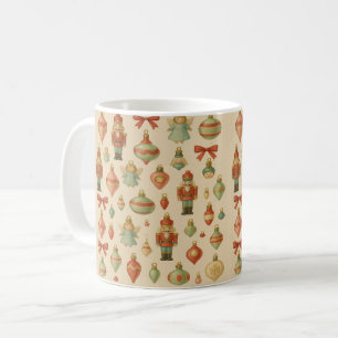 Taza De Café Encanto de Navidad de Cascanueces y Ángel Vintage