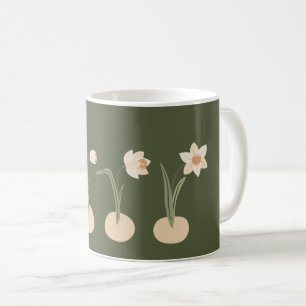 Taza De Café Encanto floral minimalista Personalizado natural v