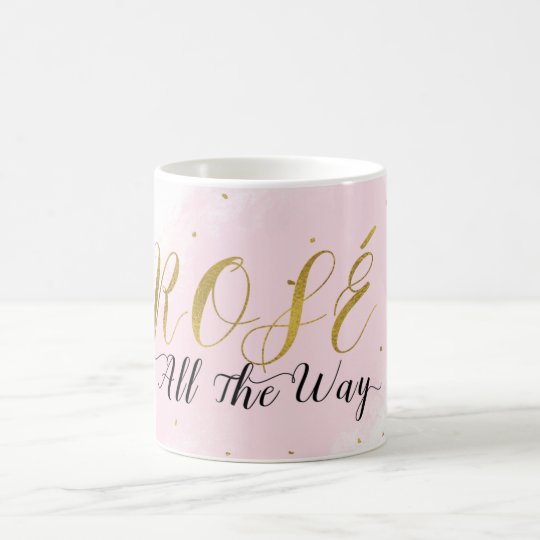 Taza De Café Encanto moderno del rosa de Rosé hasta el final y