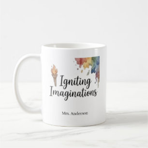 Taza De Café Encendiendo Imaginaciones Profesor de Arte Creativ