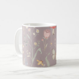 Taza De Café Enchanted Garden Wildflower Butterfly Whimsical