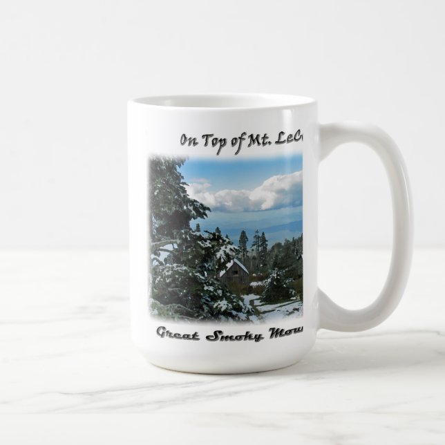 Taza De Café Encima de arte de la foto del Mt. LeConte G/M (Derecha)