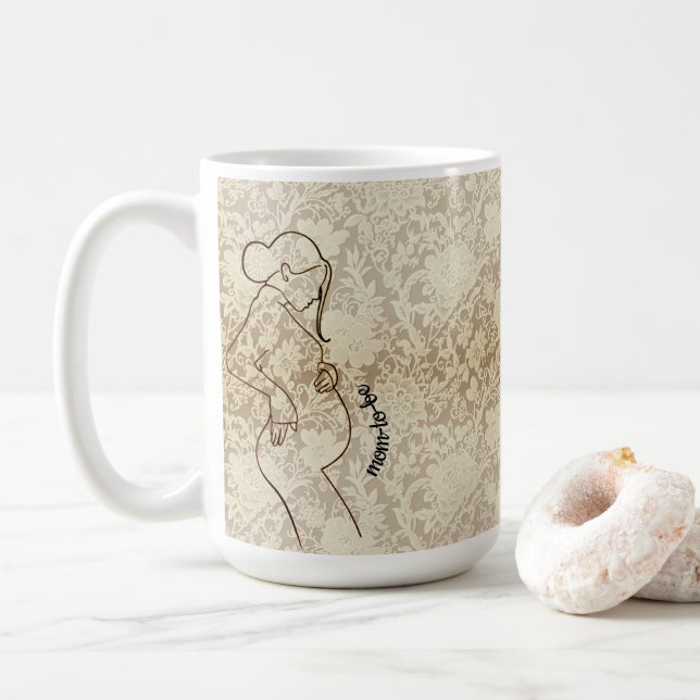 Taza De Café Encogido Falso Encaje (Con donut)