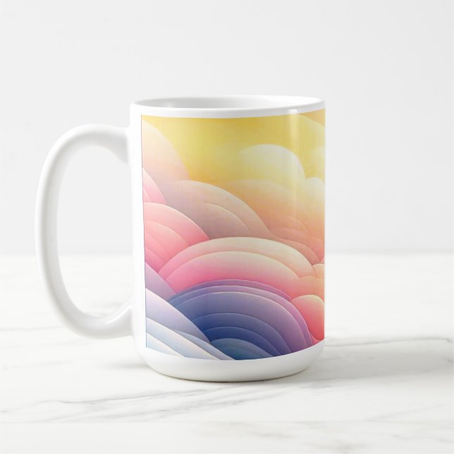 Taza De Café Encontrar la paz en las oníricas nubes (Izquierda)