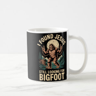 Taza De Café Encontré a Jesús mirando a Pie Grande divertido ve