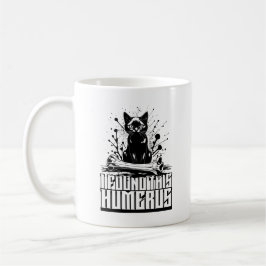 Taza De Café Encontré Este Humerus Negro Cat Con Hueso Humano