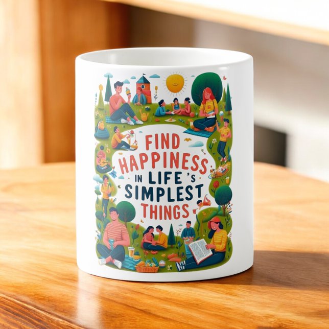 Taza De Café Encuentra la felicidad en las cosas más simples de (Subido por el creador)
