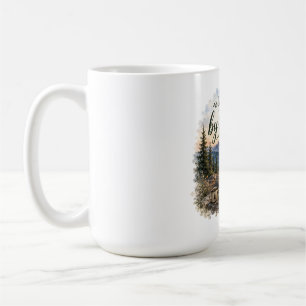 Taza De Café Encuentrame junto al Fuego Montaña Fogata Atardece