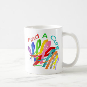 Taza De Café Encuentre las cintas coloridas de un cáncer de la