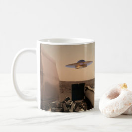 Taza De Café Encuentro con platillo OVNI alienígena de Mars InS