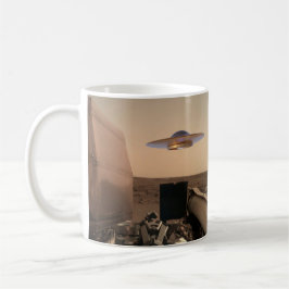 Taza De Café Encuentro con platillo OVNI alienígena de Mars InS
