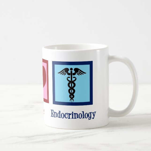 Taza De Café Endocrinología del amor por la paz (Derecha)