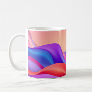Taza De Café Energetic Gradient Waves Mug-Colorful Abstract Mug