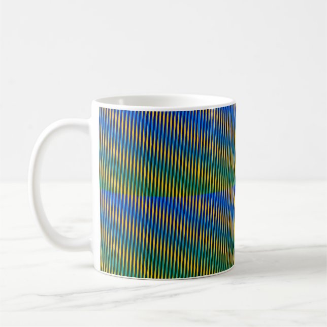 Taza De Café Energía alineada | Clásica de líneas abstractas (Izquierda)