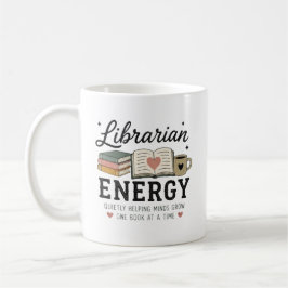 Taza De Café Energía de Bibliotecario Ayudando Mentes a Crecer