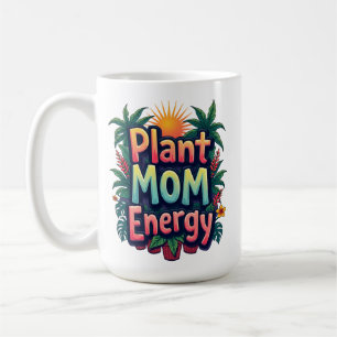 Taza De Café Energía de la madre vegetal - Retro Groovy 70