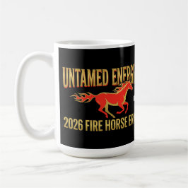 Taza De Café Energía Indomable Año del Caballo de Fuego 2026 Añ