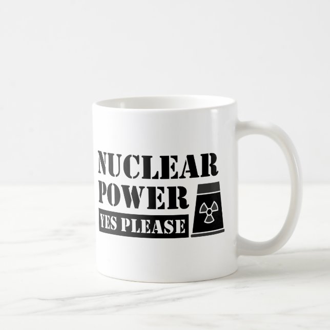 Taza De Café Energía nuclear Sí Por Favor (Derecha)