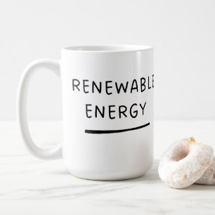 Taza De Café Energía Renovable – Café Ecológico Divertido y Lin