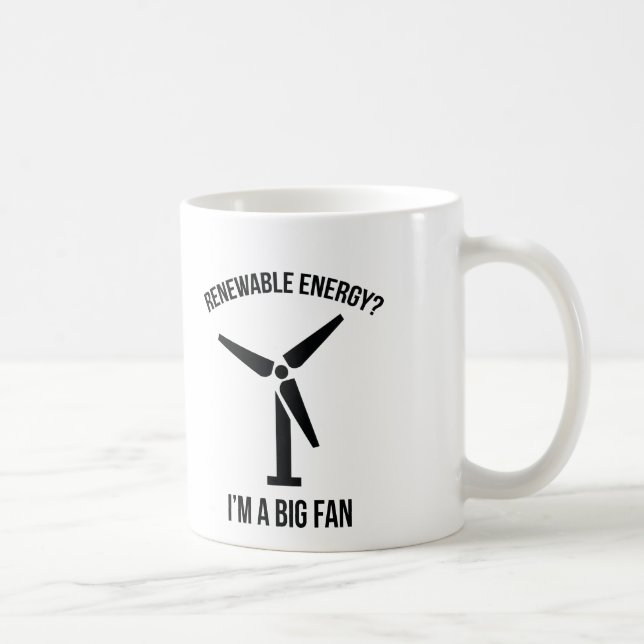 Taza De Café ¿Energía renovable? Soy un gran fanático. (Derecha)