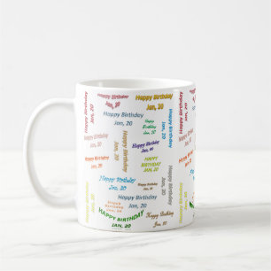 Taza De Café Enero, 20 cumpleaños Mug