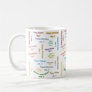 Taza De Café Enero, 2 cumpleaños Mug