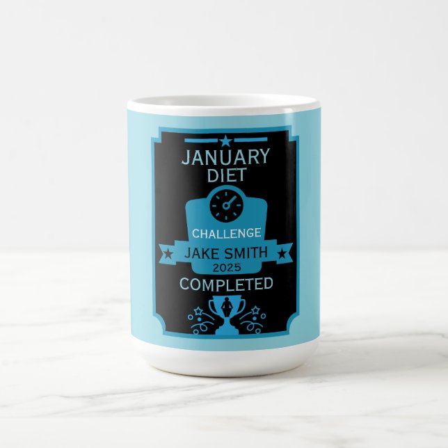 Taza De Café Enero: Felicitaciones por pérdida de peso (Centro)