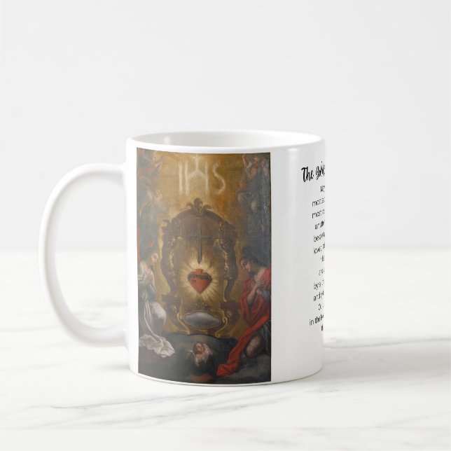 Taza De Café Enero: Mug de la oración de la flecha dorada (Izquierda)