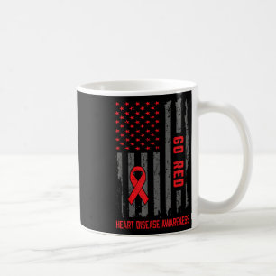 Taza De Café Enfermedad cardíaca Bandera estadounidense Enferme
