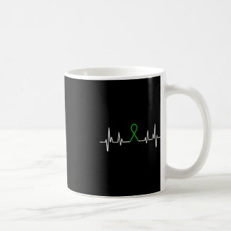 Taza De Café Enfermedad mental Cinta Verde Aviso de salud menta