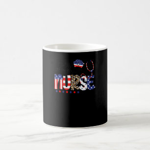Taza De Café Enfermera 4 de julio Bandera Americana Patriótica