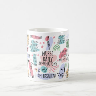 Taza De Café Enfermera Afirmaciones Diarias Café Motivacional
