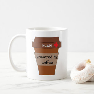 Taza De Café Enfermera Alimentada Por Café