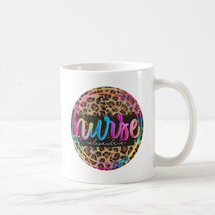 Taza De Café "Enfermera - Amor, Inspira, cura" en color arcoiri