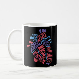 Taza De Café Enfermera anatómica Hu He Cardiología Médica Cardi