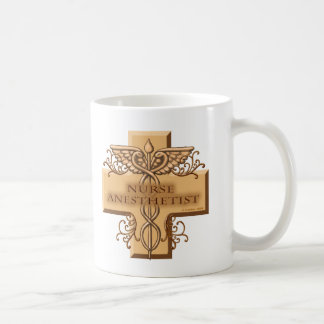 Taza De Café Enfermera Anestesista Cruz Caduceo